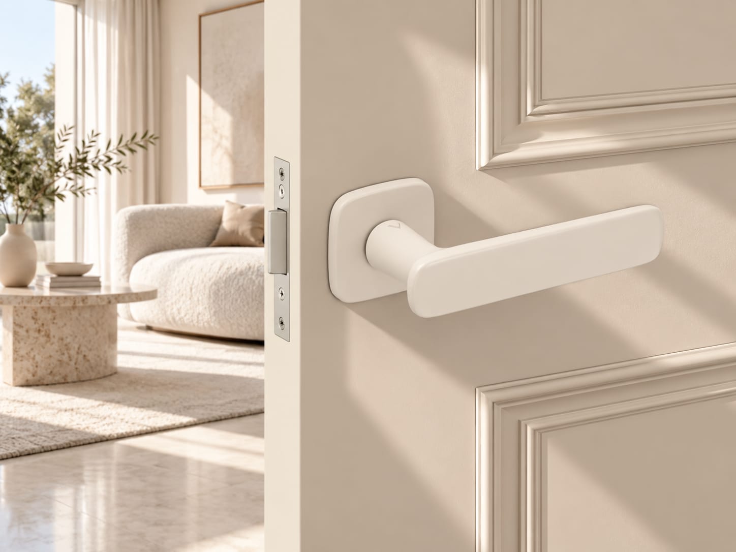 klamka drzwiowa FLOW VDS ivory (kremowa)