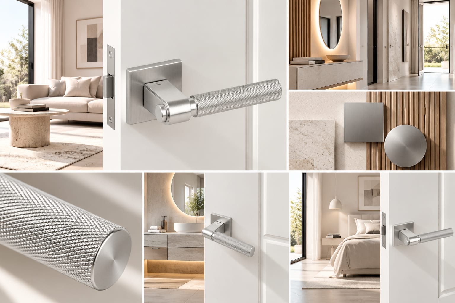 klamka VDS GRANADA FIT chrom szczotkowany rozeta kwadratowa R67F