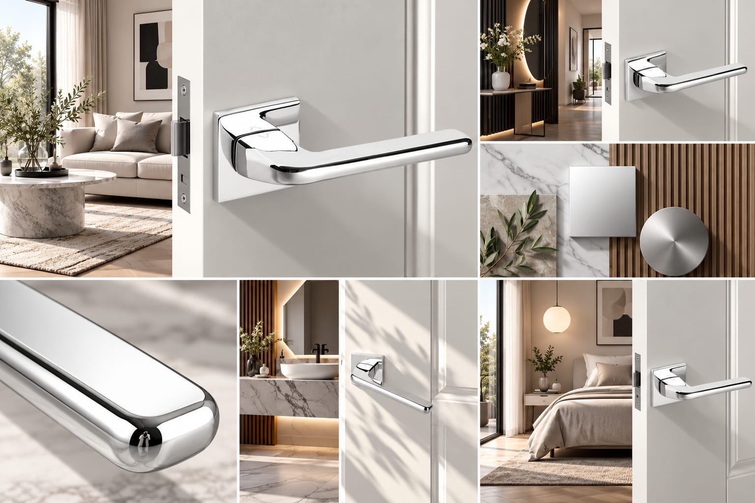 Klamka VDS DIVO Q FIT chrom rozeta kwadratowa R67F