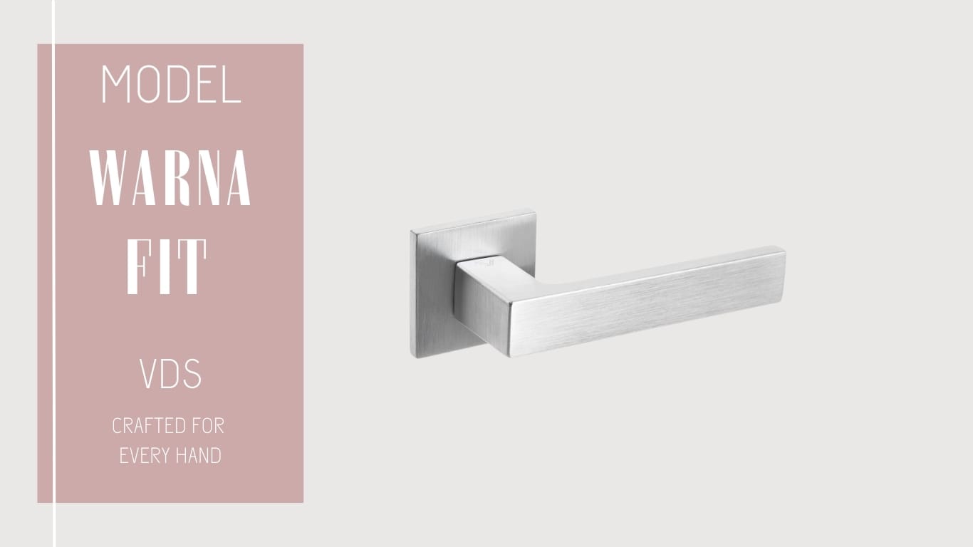 klamka VDS WARNA FIT chrom szczotkowany rozeta kwadratowa R76F