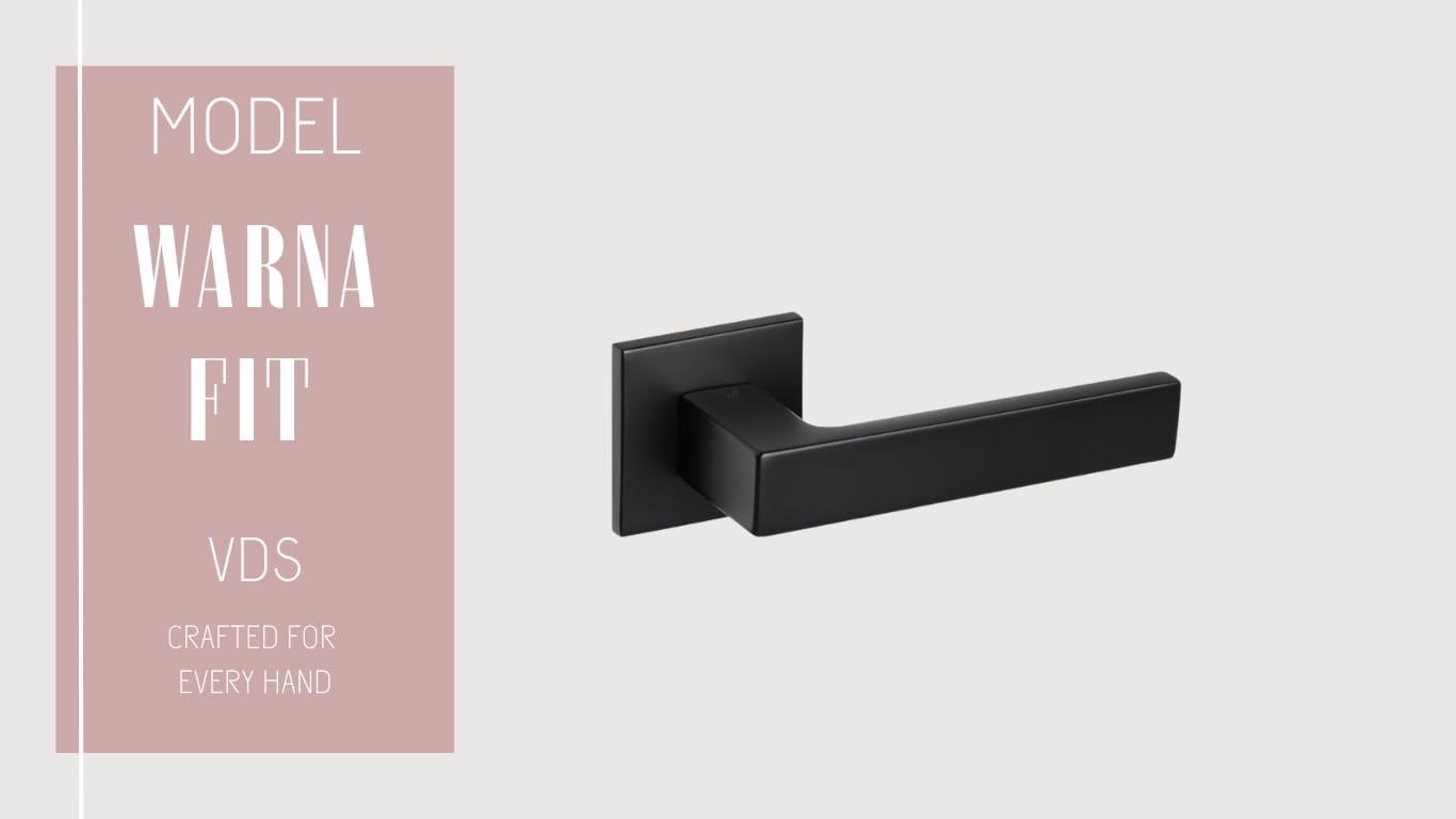 klamka VDS WARNA FIT czarna rozeta kwadratowa R76F