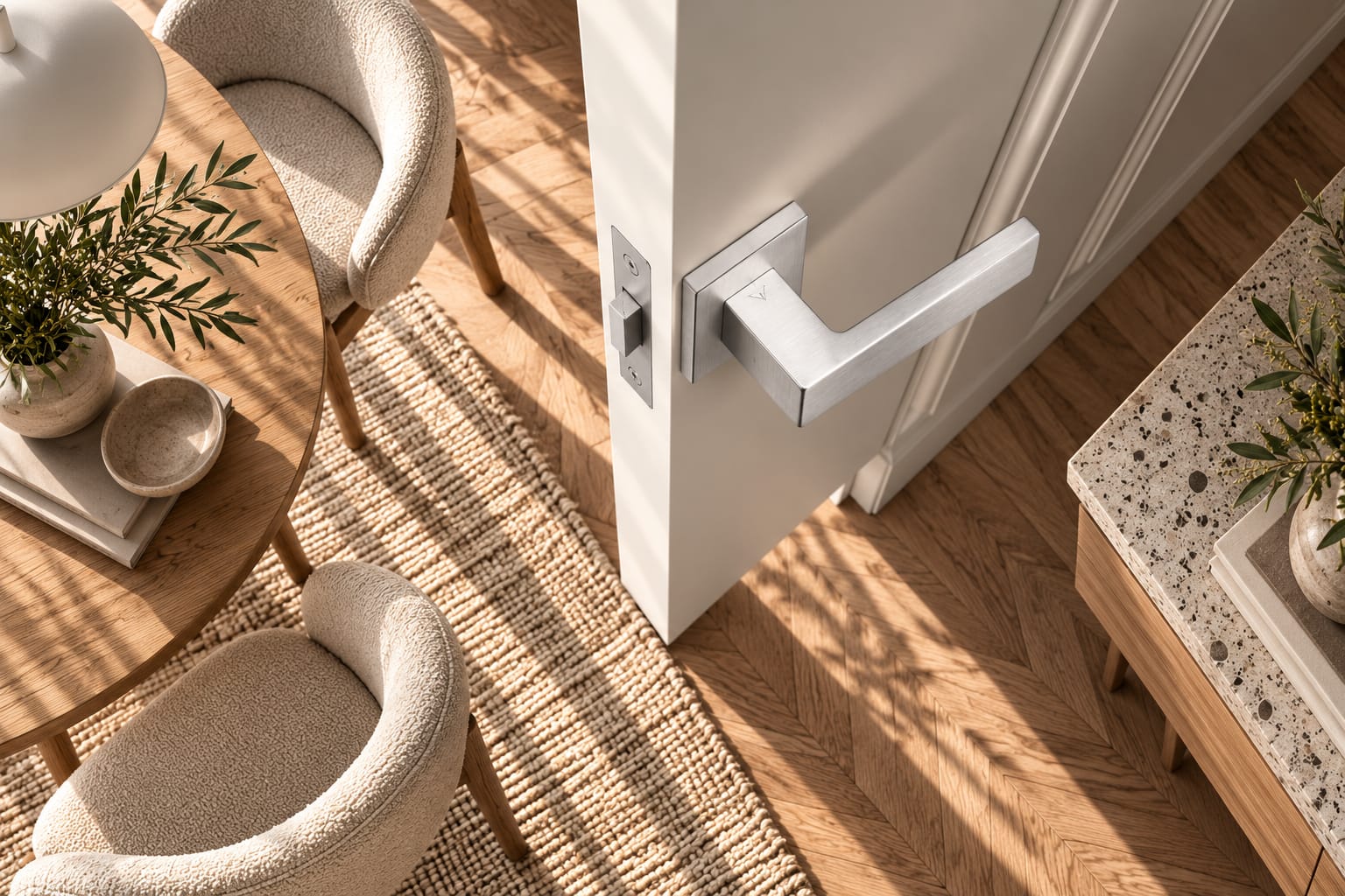 Klamka VDS WARNA FIT chrom satyna - rozeta kwadratowa R76F