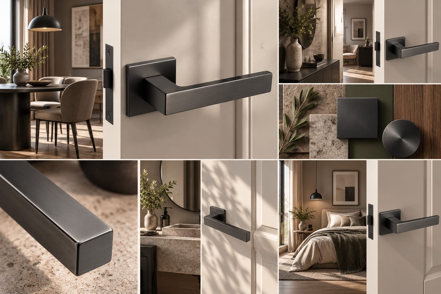 Klamka VDS WARNA FIT antracyt - rozeta kwadratowa R76F
