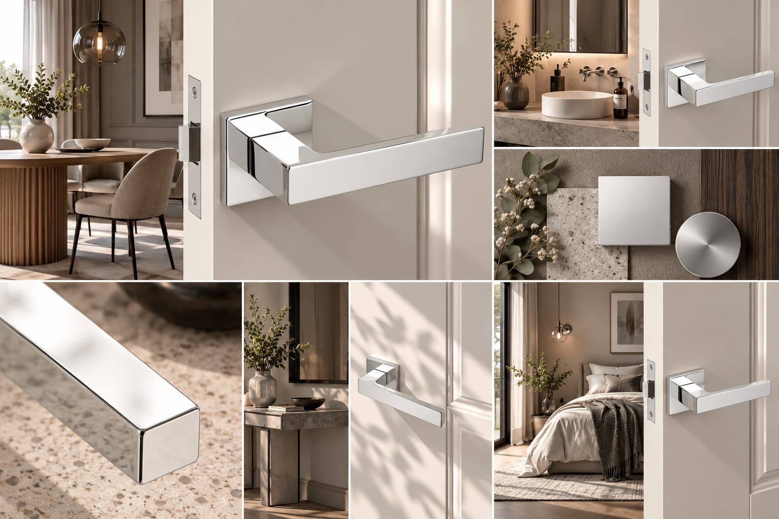 Klamka VDS WARNA FIT chrom - rozeta kwadratowa R76F