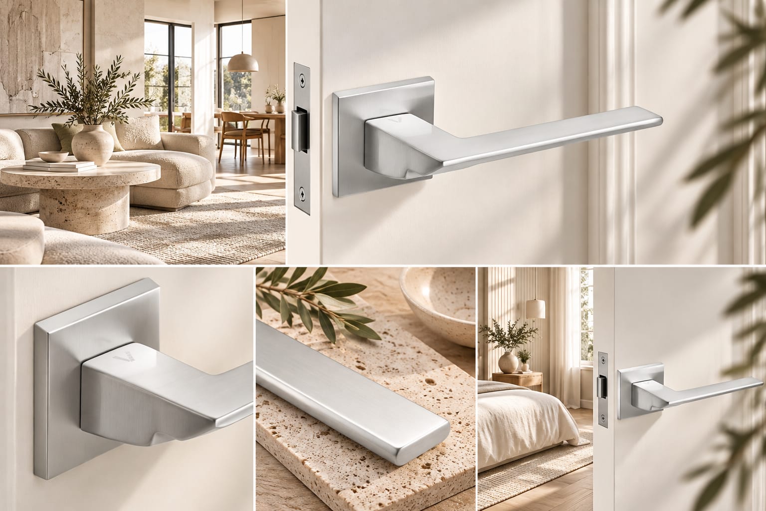 Klamka VDS TENDER FIT chrom satyna rozeta kwadratowa R76F