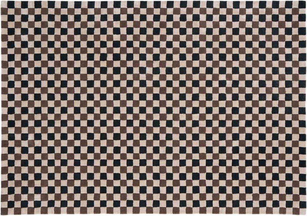 dywan premium wełniany szachownica