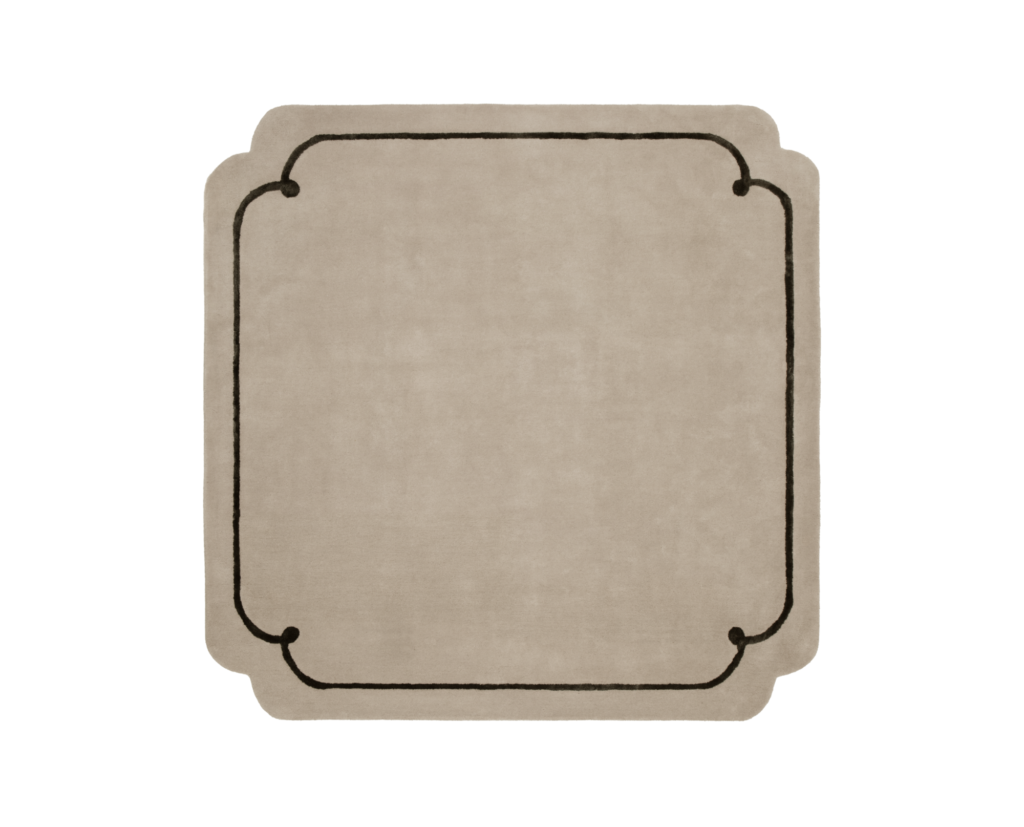 dywan beżowy kwadrat