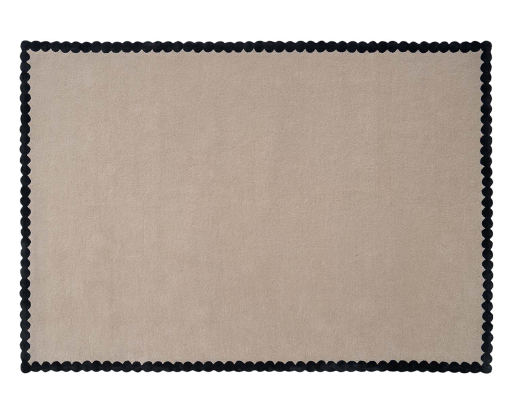 dywan beżowo czarny ramka