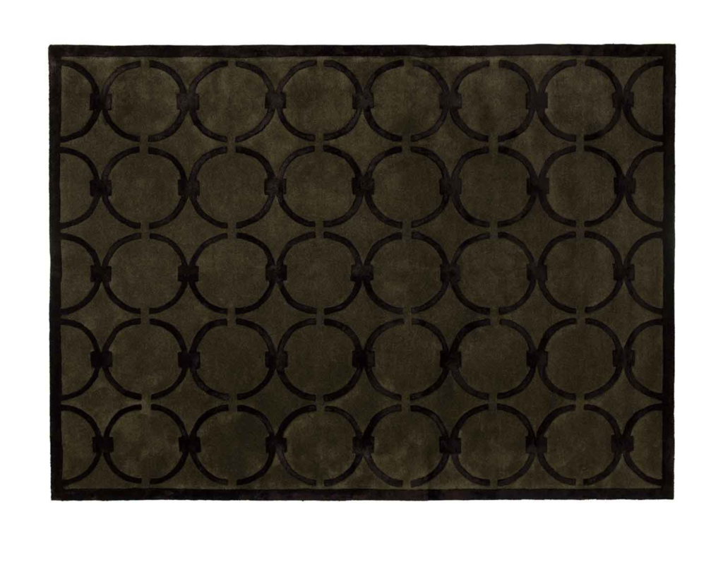 dywan zielono czarny