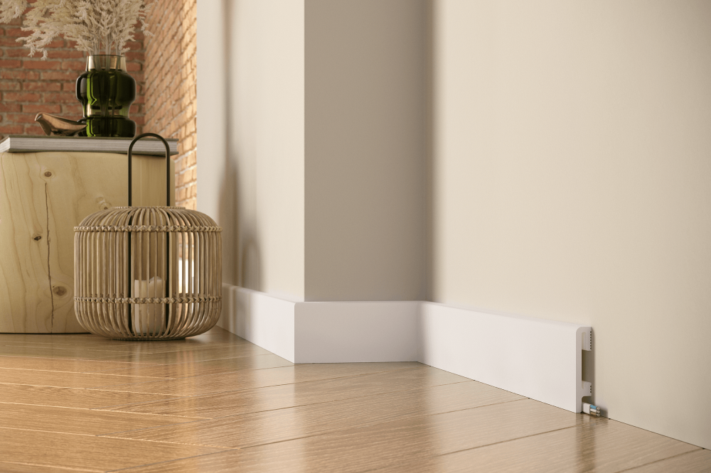 listwa przypodłogowa biała 8cm RAL9003