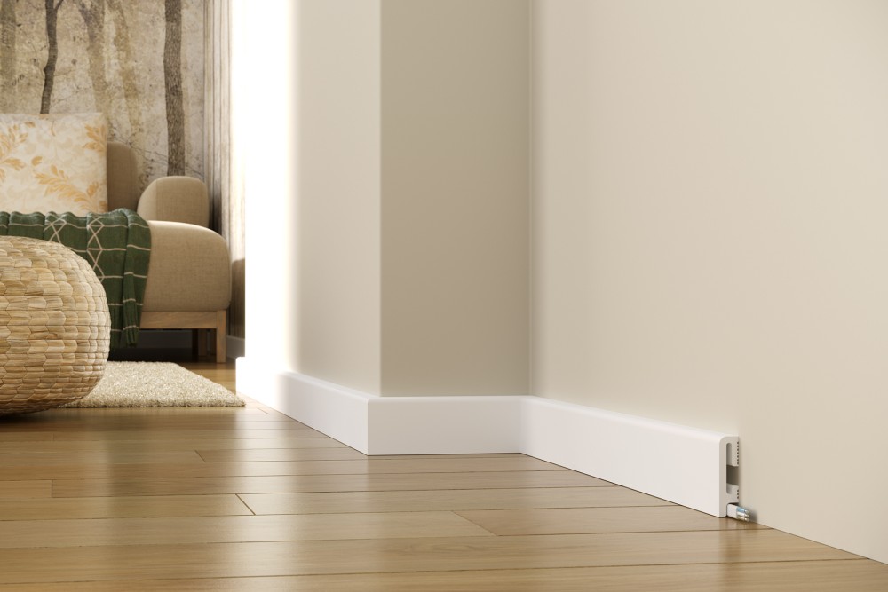 listwa przypodłogowa biała 6cm RAL9003