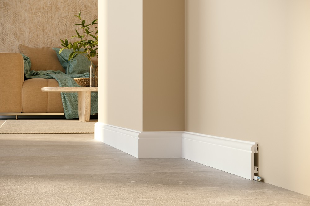 listwa przypodłogowa biała 8cm RAL9003