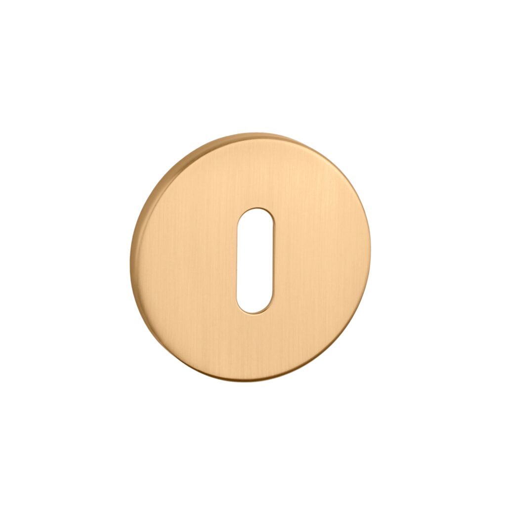 rozeta okrągła super slim 5mm złoty matowy