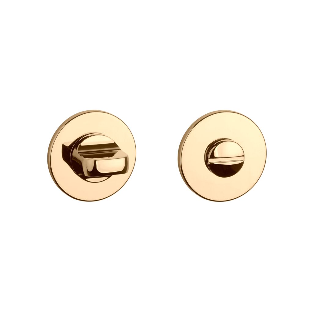 rozeta WC okrągła super slim 5mm złoty polerowany APRILE